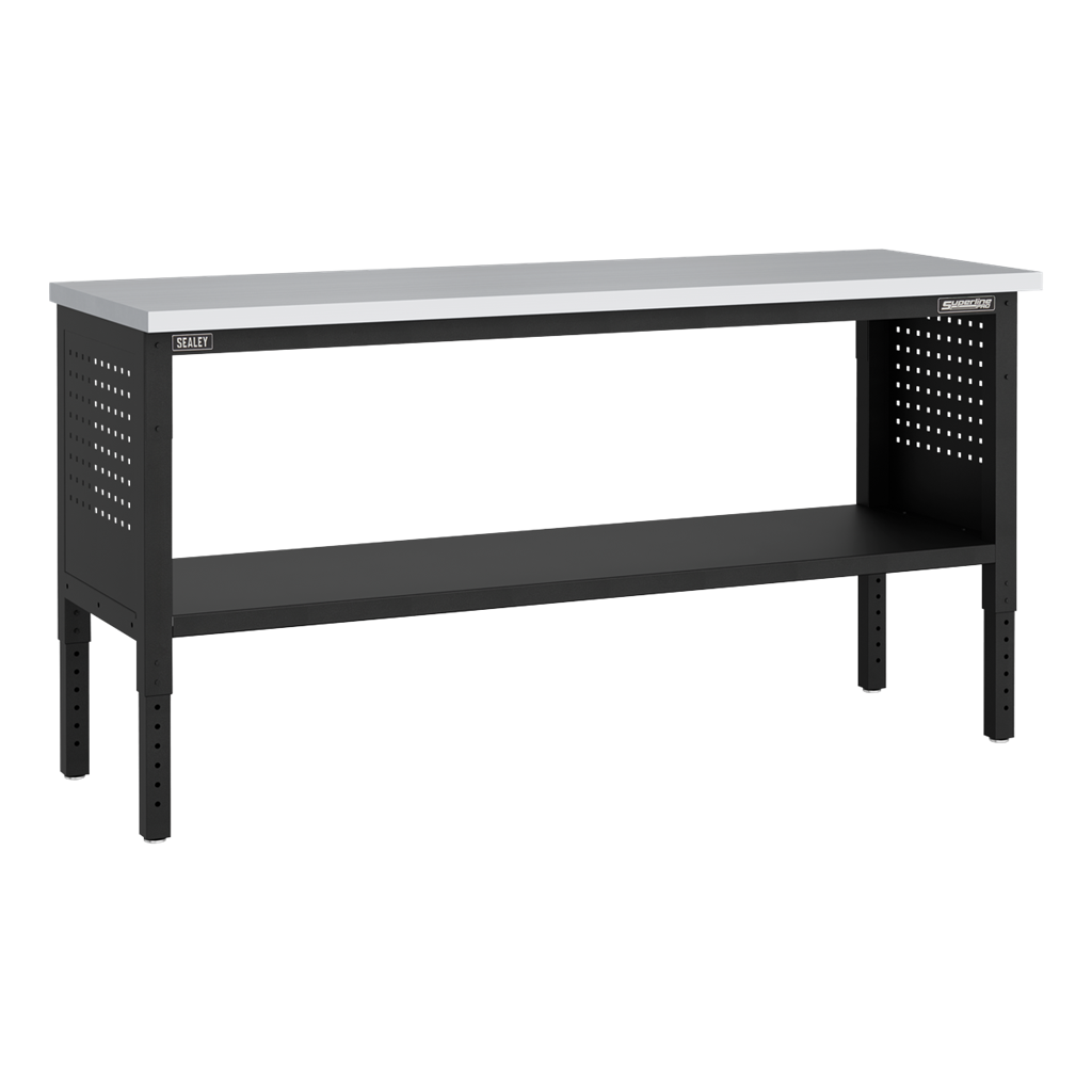 Superline PRO&#174; Modular Workbench with Stainless Steel Worktop 1830mm