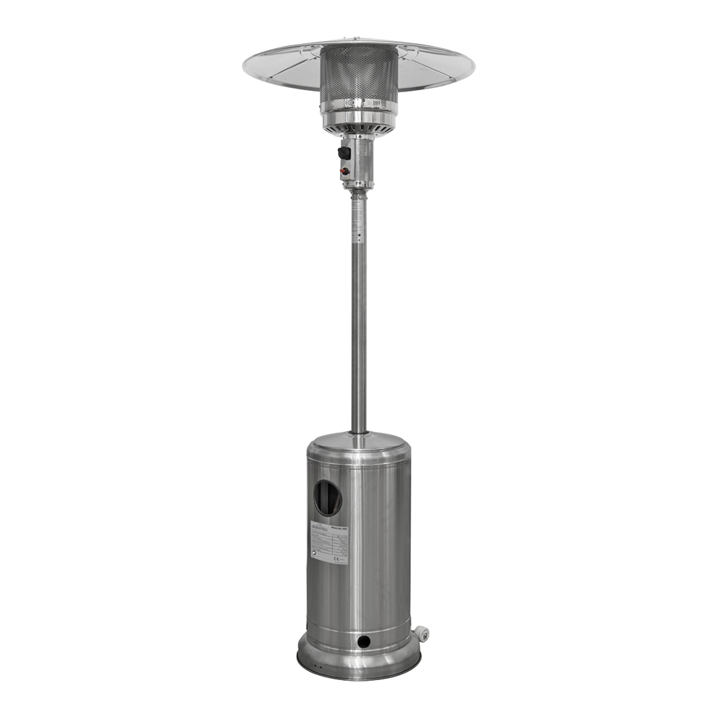 Dellonda Outdoor Garden Gas Patio Heater 13kW Commercial & Domestic Use, Stainless Steel