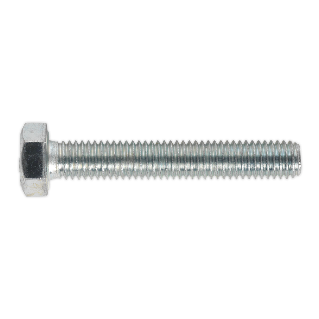 8.8 Zinc Plated HT Setscrew M8 x 50mm, DIN 933 - Pack of 50