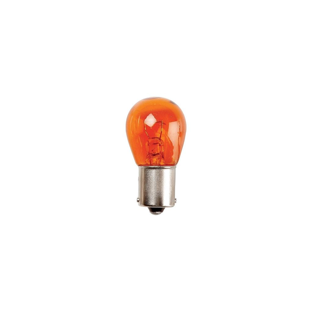 12V 21W SCC BA15s Amber Halogen Bulb - Box of 10 - 25mm