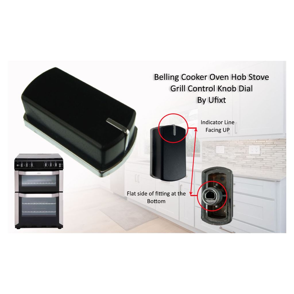 Belling Cooker Oven Hob Stove Grill Control Knob Dial 083240900 (Pack of 3) | Compatible Replacement by Ufixt