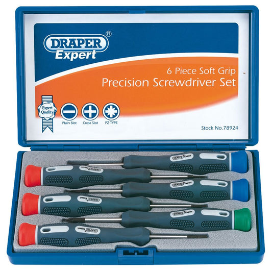 Soft Grip Precision Screwdriver Set (6 Piece)