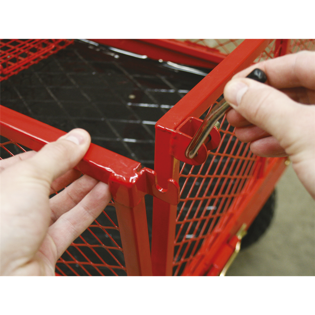 Platform Truck with Sides Pneumatic Tyres 350kg Capacity