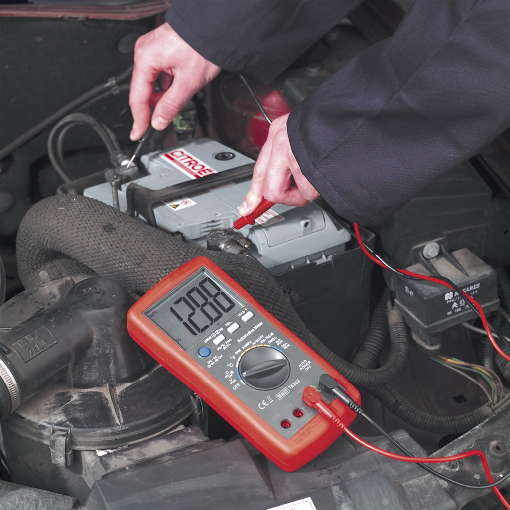 14-Function Digital Automotive Multimeter with Inductive Coupler