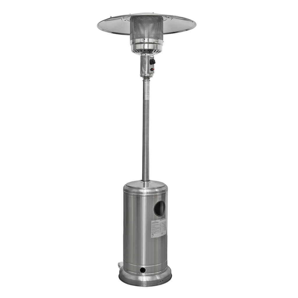 Dellonda Outdoor Garden Gas Patio Heater 13kW Commercial & Domestic Use, Stainless Steel