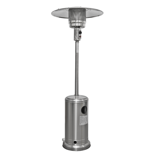 Dellonda Outdoor Garden Gas Patio Heater 13kW Commercial & Domestic Use, Stainless Steel