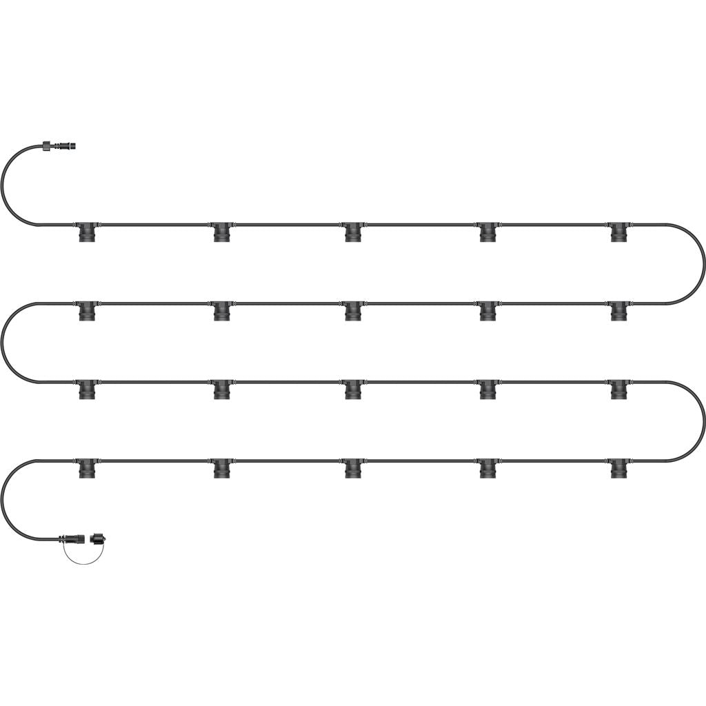 Eagle Connect E27 ES Screw Festoon Black Rubber ip44 10m