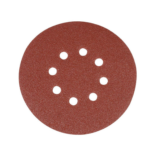 Silverline Hook & Loop Discs Punched 150mm 10pk - 80 Grit