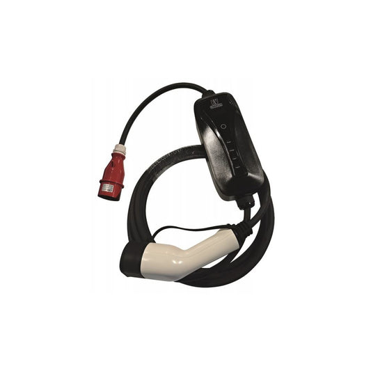 EV Charging Cable - 16A 3-Phase Type 2 Red Commando Plug - 5m