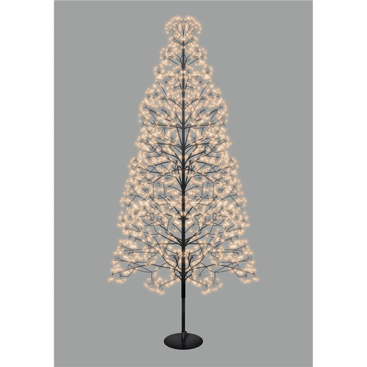 Xmas Haus Pre Lit Firework Tree with Copper Gold Micro LEDs and Timer