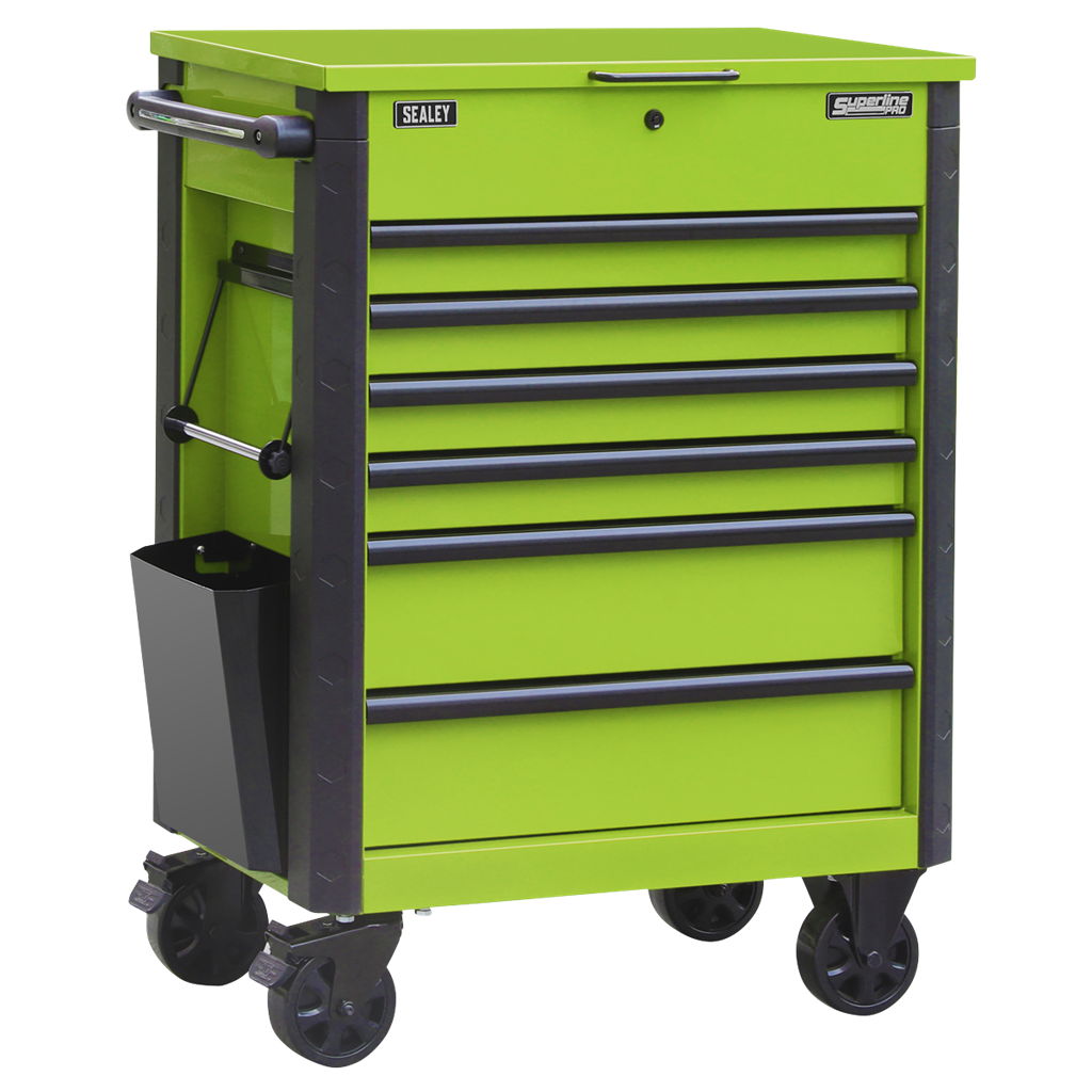 Superline Pro&#174; Tool Trolley 6 Drawer - Green