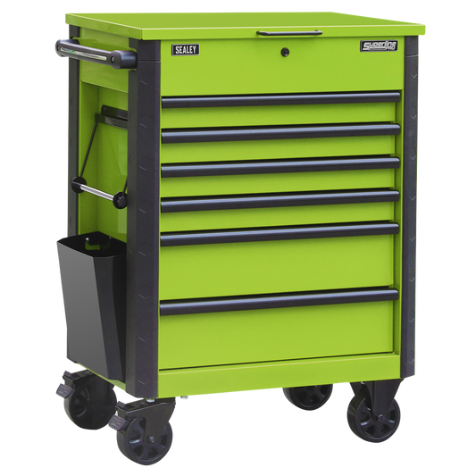 Superline Pro&#174; Tool Trolley 6 Drawer - Green