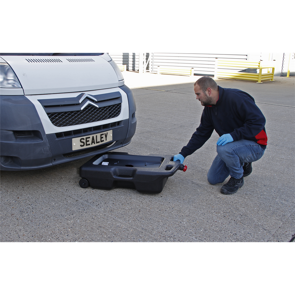 Oil/Fluid Drain & Recycling Container with Wheels 57L