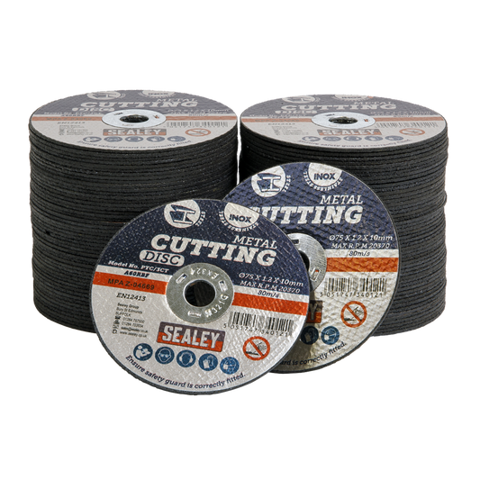 75 x 1.2mm Cutting Disc 10mm Bore - Pack of 100