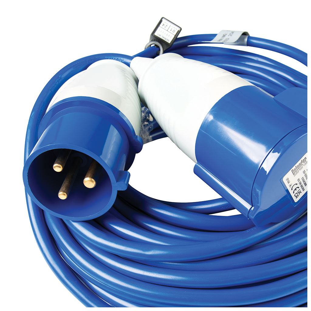 Defender Arctic Extension Lead Blue 2.5mm2 32A 25m - 230V