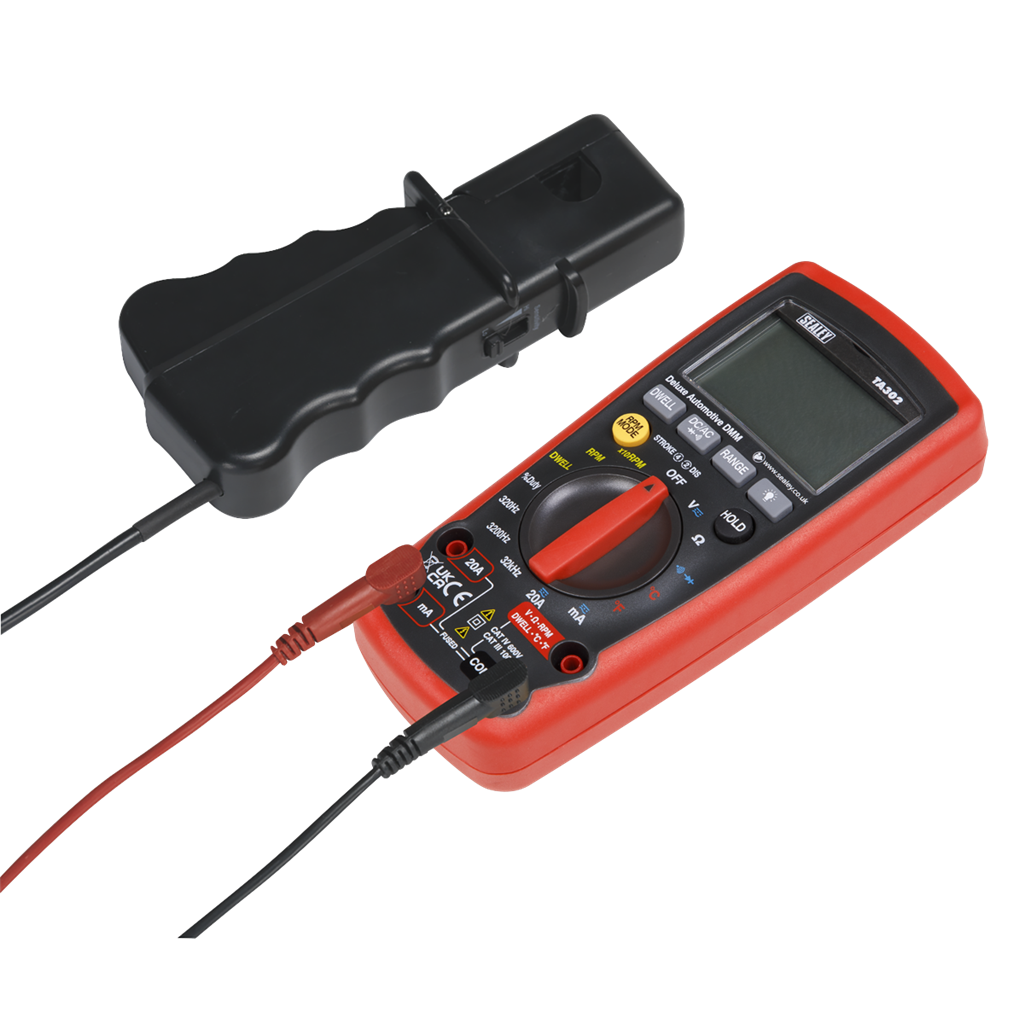 12-Function Digital Automotive Multimeter with Inductive Coupler