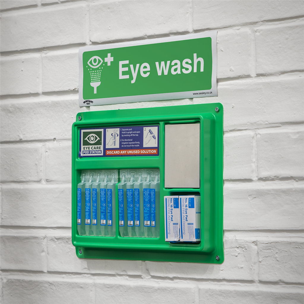 Worksafe&#174; Eye Wash Safety Sign - Self-Adhesive Vinyl