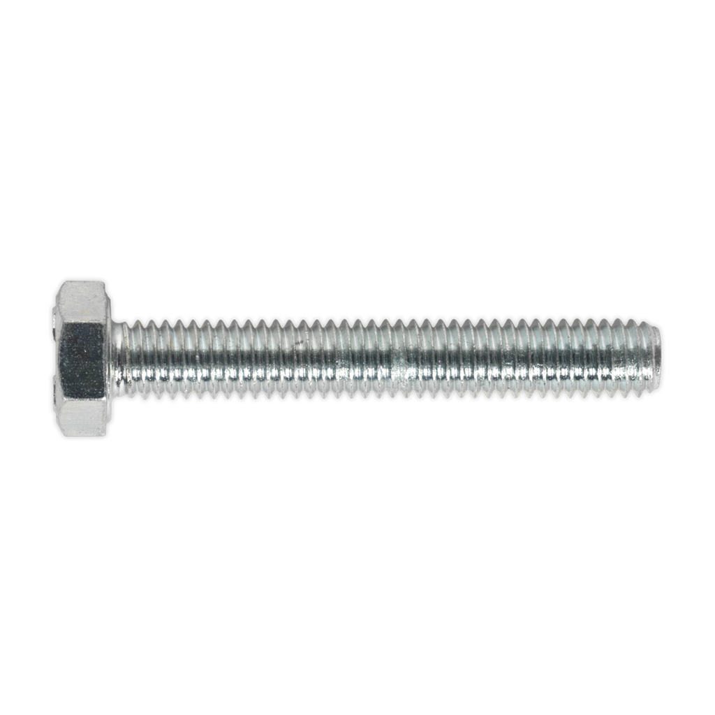 8.8 Zinc Plated HT Setscrew M6 x 40mm, DIN 933 - Pack of 50