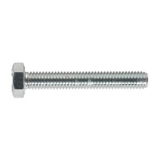 8.8 Zinc Plated HT Setscrew M6 x 40mm, DIN 933 - Pack of 50