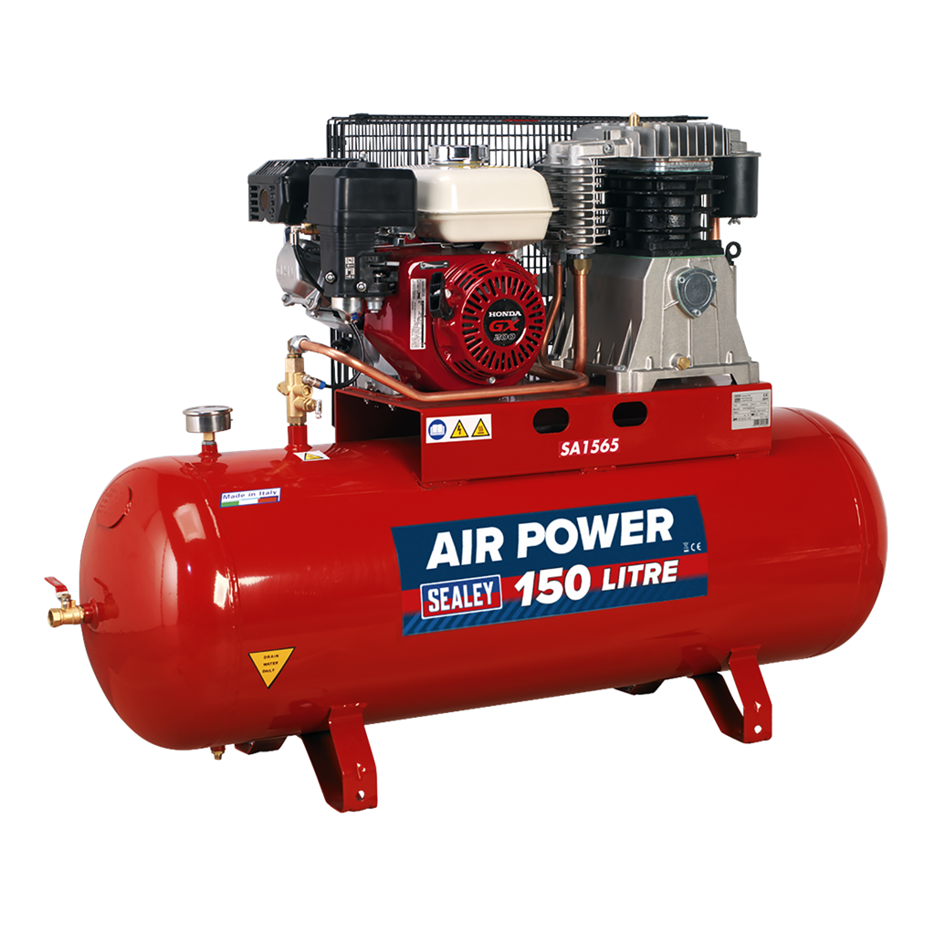 150L Belt Drive Air Compressor with Petrol Engine 6.5hp