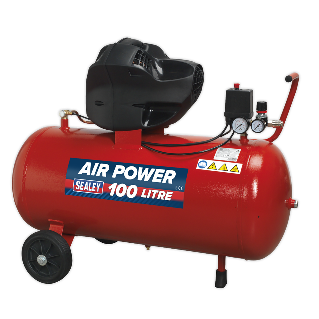 100L Oil Free V-Twin Direct Drive Air Compressor 3hp