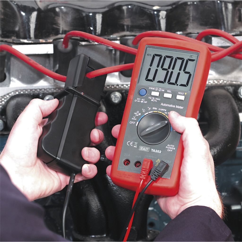 14-Function Digital Automotive Multimeter with Inductive Coupler