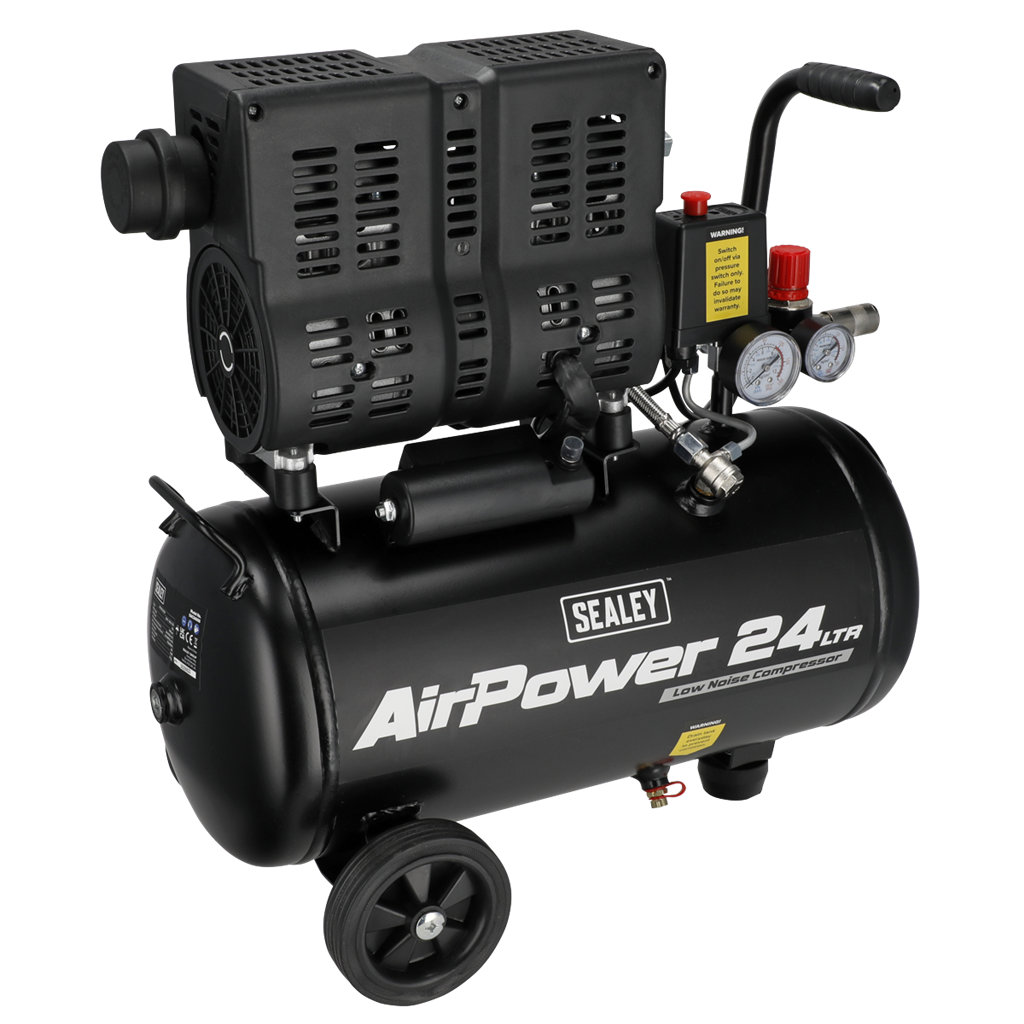 24L Low Noise Oil Free Direct Drive Air Compressor 1hp