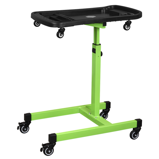 Adjustable-Height Mobile Workstation with Removable Top Tray