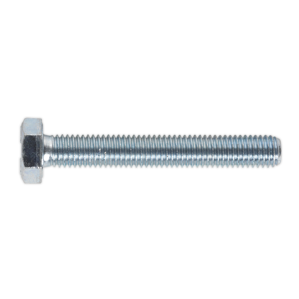 8.8 Zinc Plated HT Setscrew M10 x 70mm, DIN 933 - Pack of 25