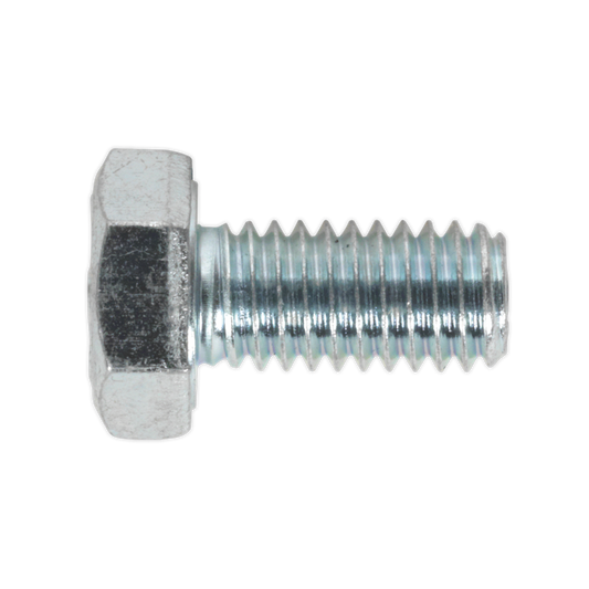 8.8 Zinc Plated HT Setscrew M6 x 12mm, DIN 933 - Pack of 50