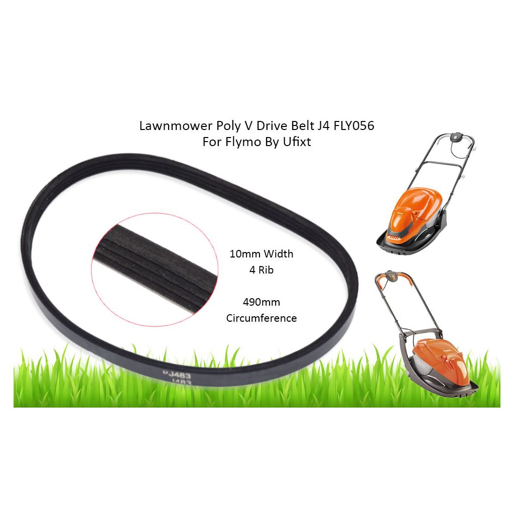 Flymo Lawnmower Poly V Drive Belt FLY056 / FL267 | Compatible Replacement by Ufixt