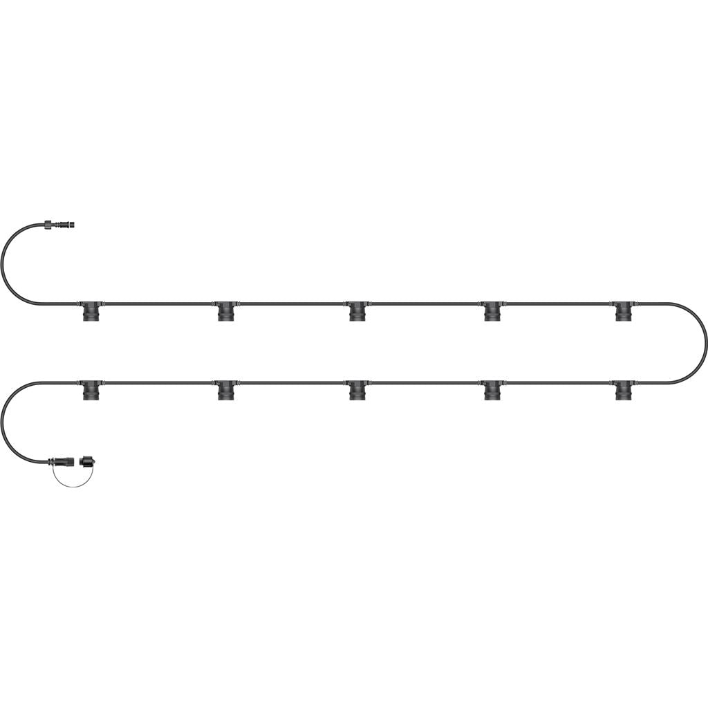 Eagle Connect E27 ES Screw Festoon Black Rubber ip44 5m