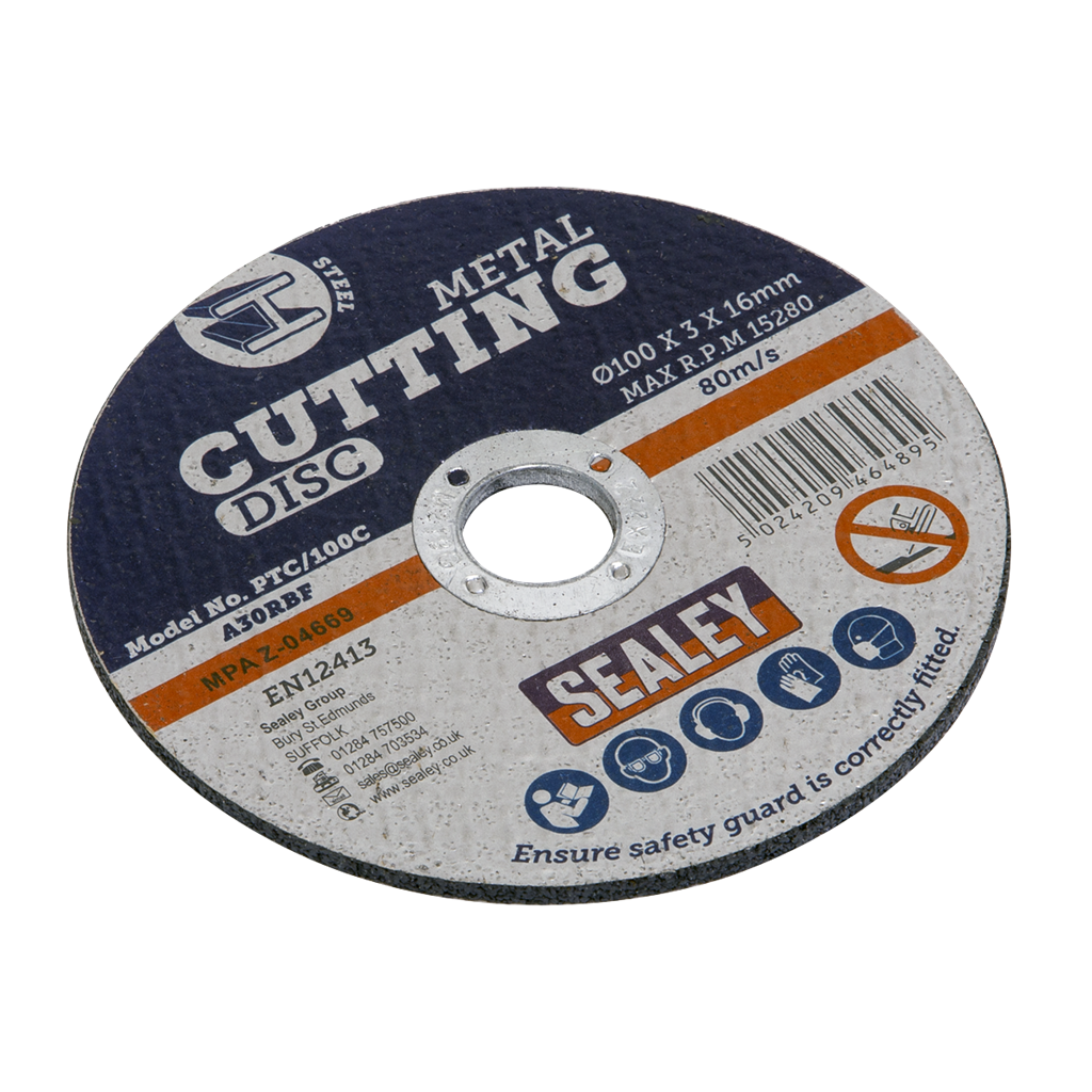 100 x 3mm Cutting Disc 16mm Bore - Pack of 50