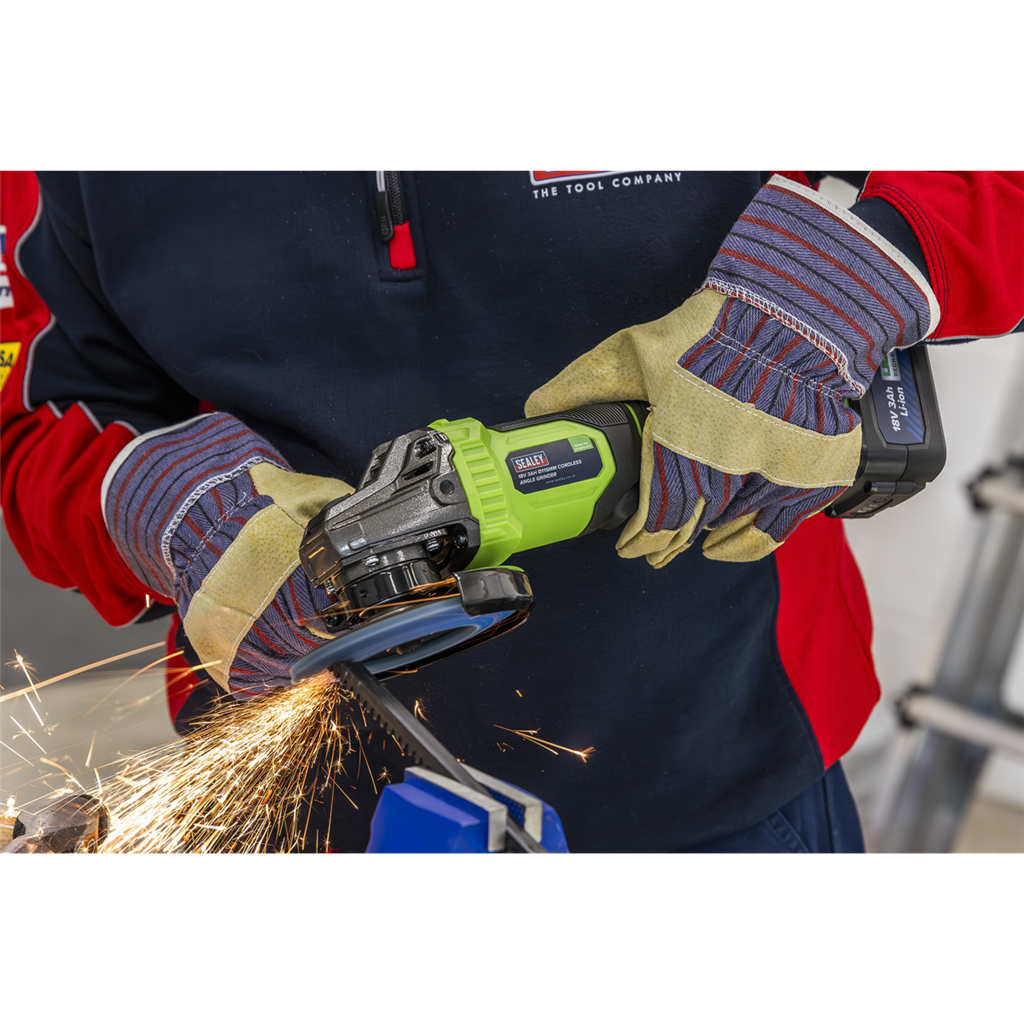 115mm Cordless Angle Grinder 18V 3Ah - Green