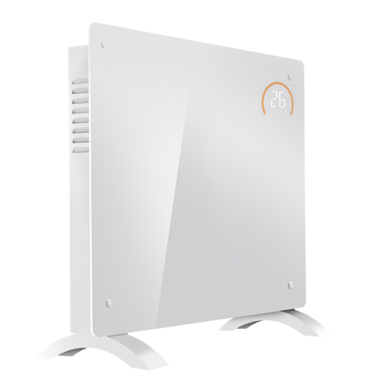 Baridi, Electric Glass Panel Heater, 1000W, Wi-Fi Enabled, White - DH136