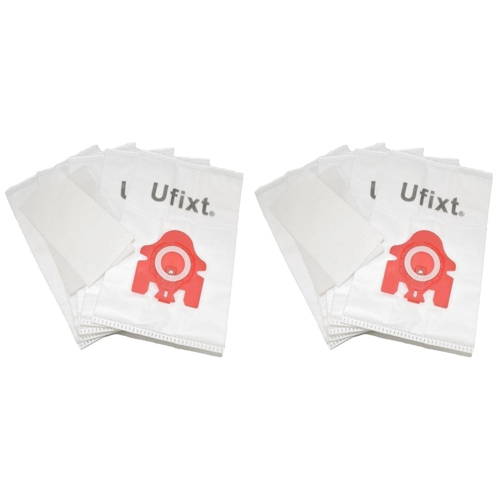 FJM Vacuum Cleaner Dust Bags - 10 Pack + Filters | Compatible Non-Genuine for Miele FJM 3D Efficiency (Complete C1, Compact C1/C2, S4, S6) by Ufixt