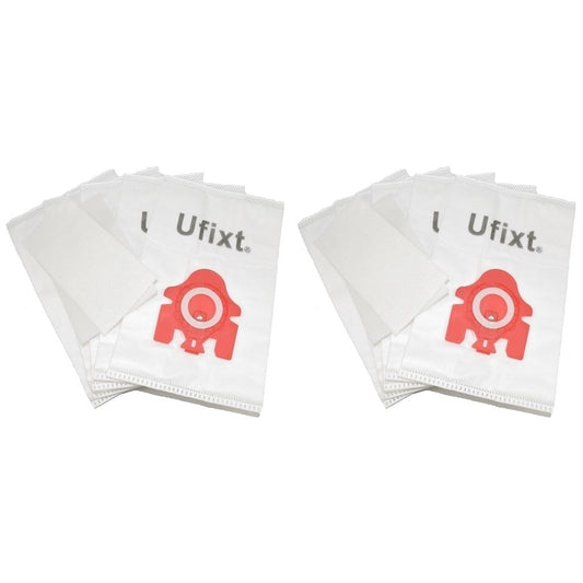FJM Vacuum Cleaner Dust Bags - 10 Pack + Filters | Compatible Non-Genuine for Miele FJM 3D Efficiency (Complete C1, Compact C1/C2, S4, S6) by Ufixt