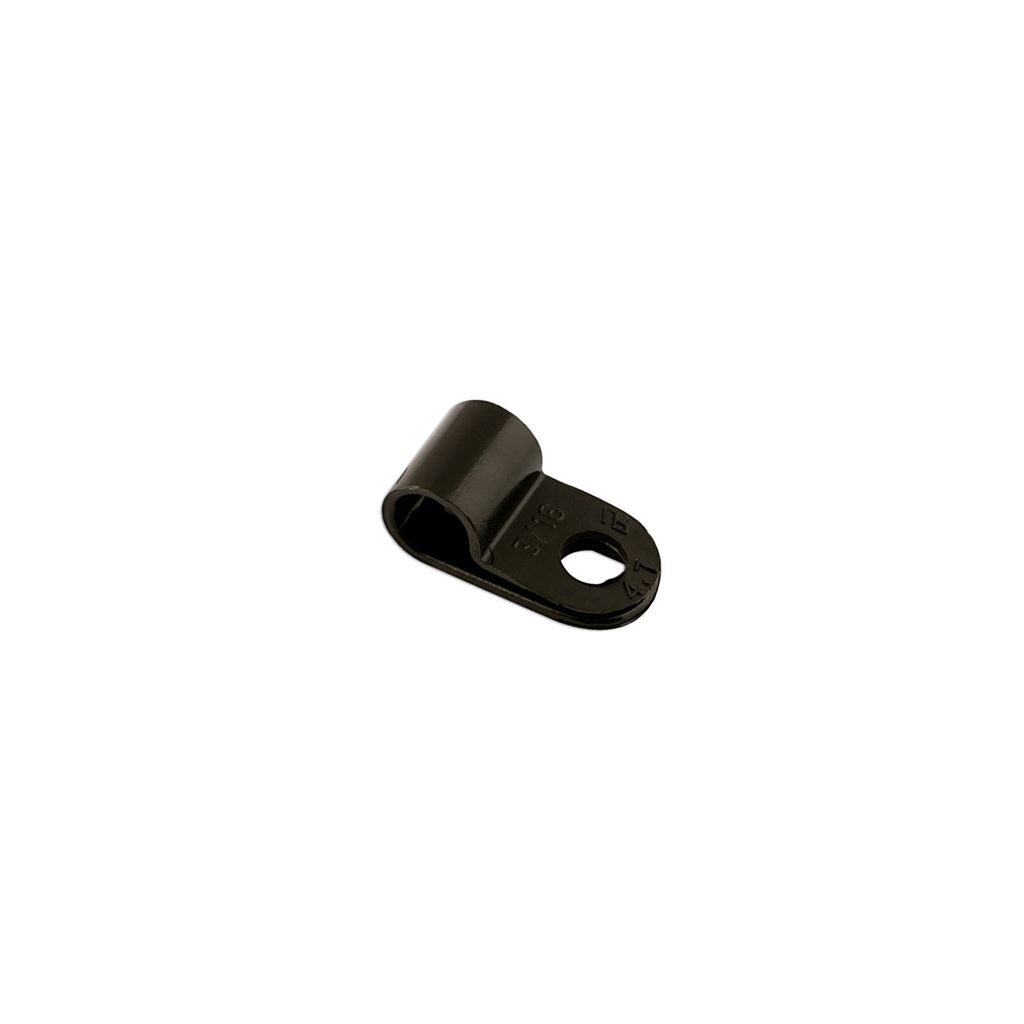Black Nylon P Clips - 12mm - Pack of 100