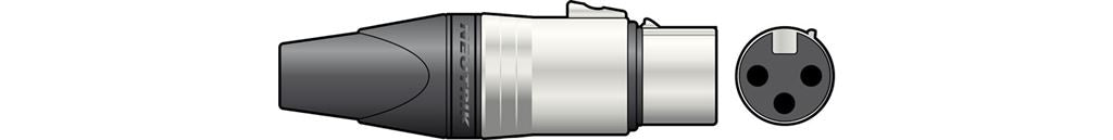 &#174; NC3FXX 3-pole XLR Line Connector - Socket, Bulk