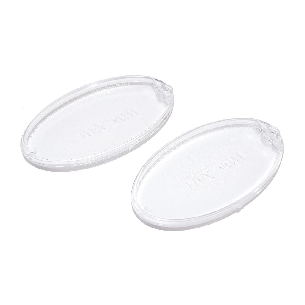 Cooker Hood Bulb Light Diffuser Cover Panel Oval Shape Pack of 2