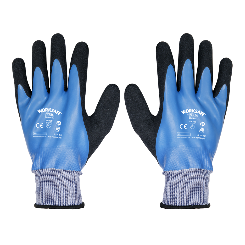 Worksafe&#174; Waterproof Latex Gloves, X-Large - Pair