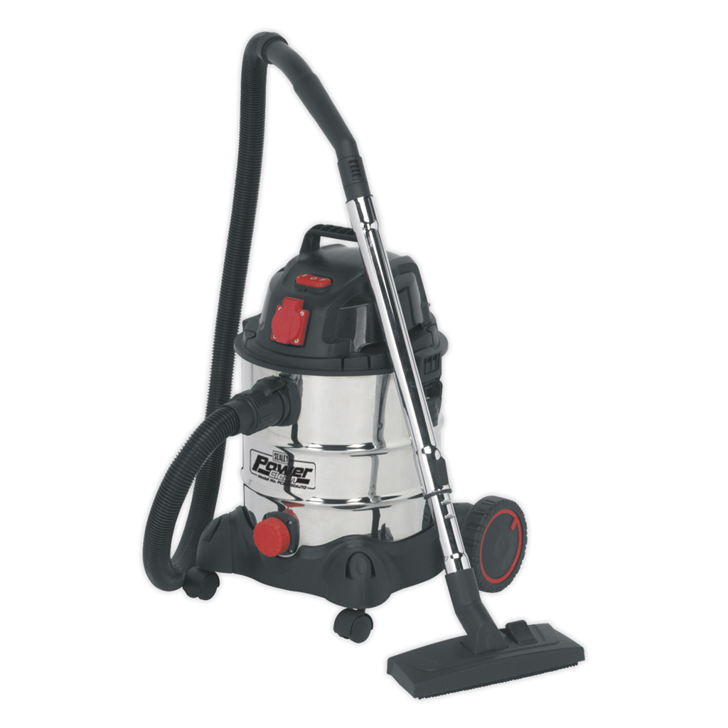 20L Industrial Vacuum Cleaner Wet & Dry with Stainless Drum & Auto Start 1400W/230V