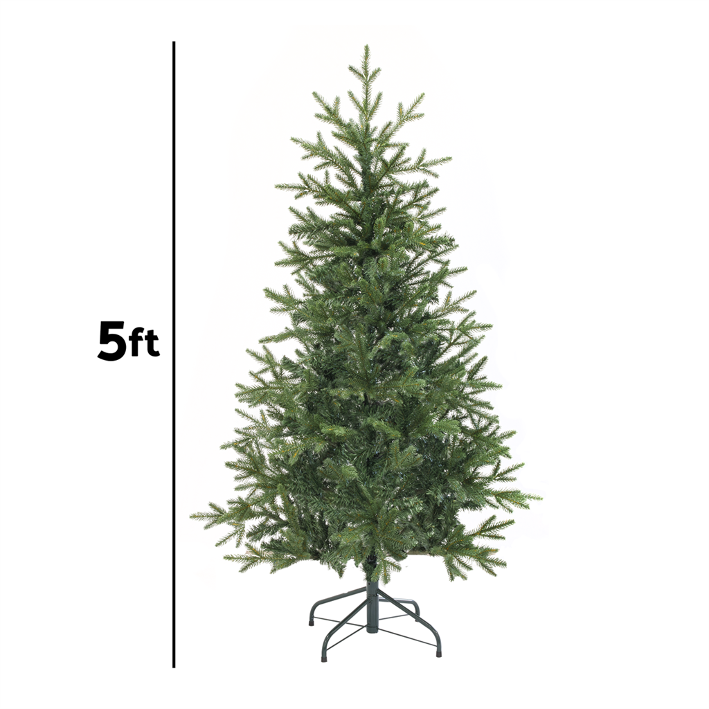 Dellonda Artificial 5ft/150cm Hinged Christmas Tree with 772 PE/PVC Mix Tips - DH44