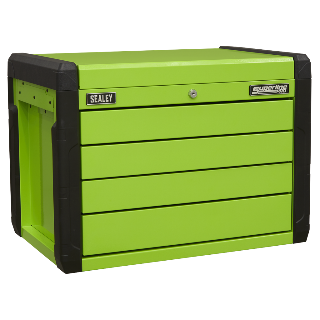 4 Drawer Push-to-Open Topchest with Ball-Bearing Slides - Green