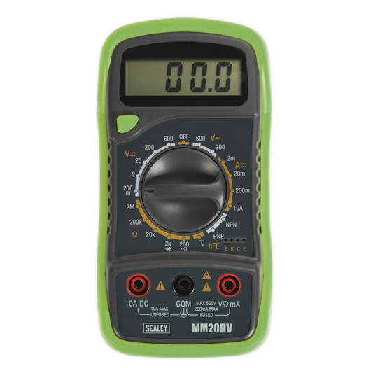 8-Function Digital Multimeter with Thermocouple - Hi-Vis Green