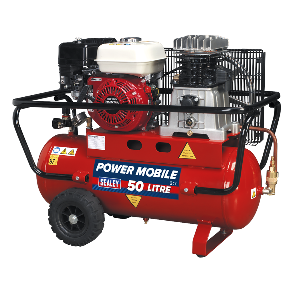 50L Belt Drive Air Compressor with Petrol Engine 5.5hp