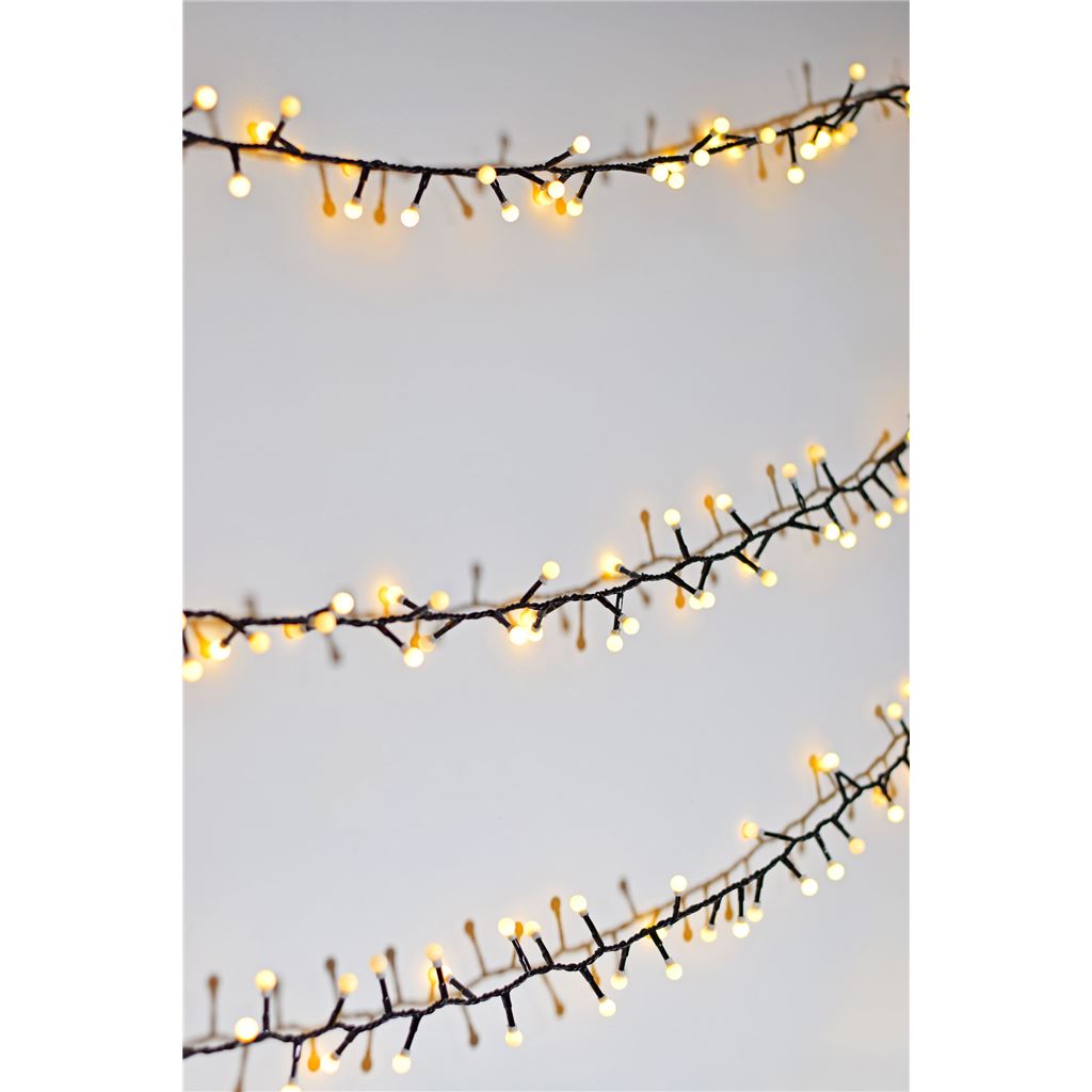 12m Mini Warm White Berry Lights - 10mm WW & Remote