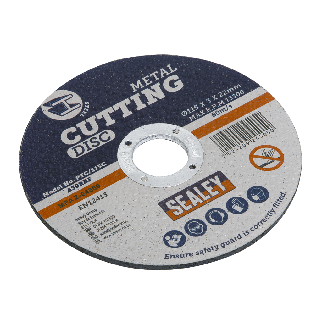 115 x 3mm Cutting Disc 22mm Bore - Pack of 50