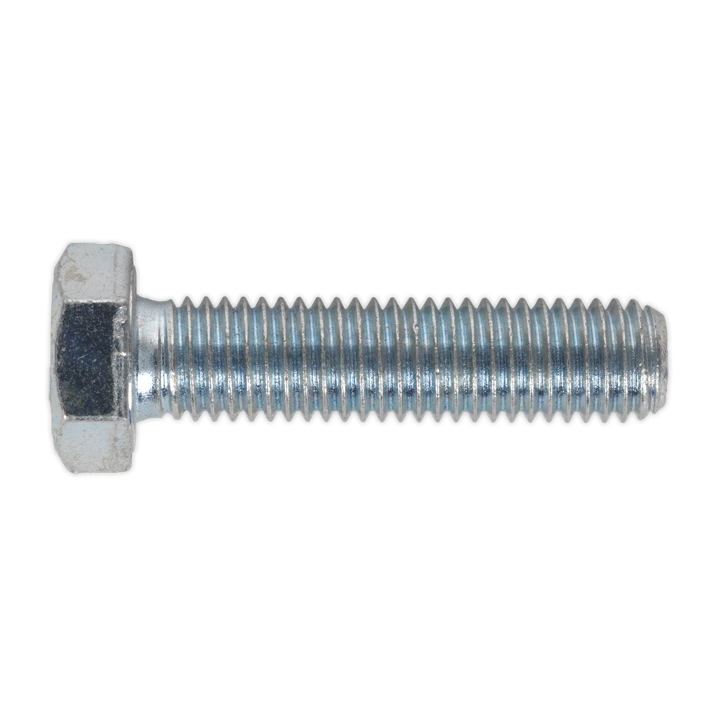 8.8 Zinc Plated HT Setscrew M12 x 50mm, DIN 933 - Pack of 25