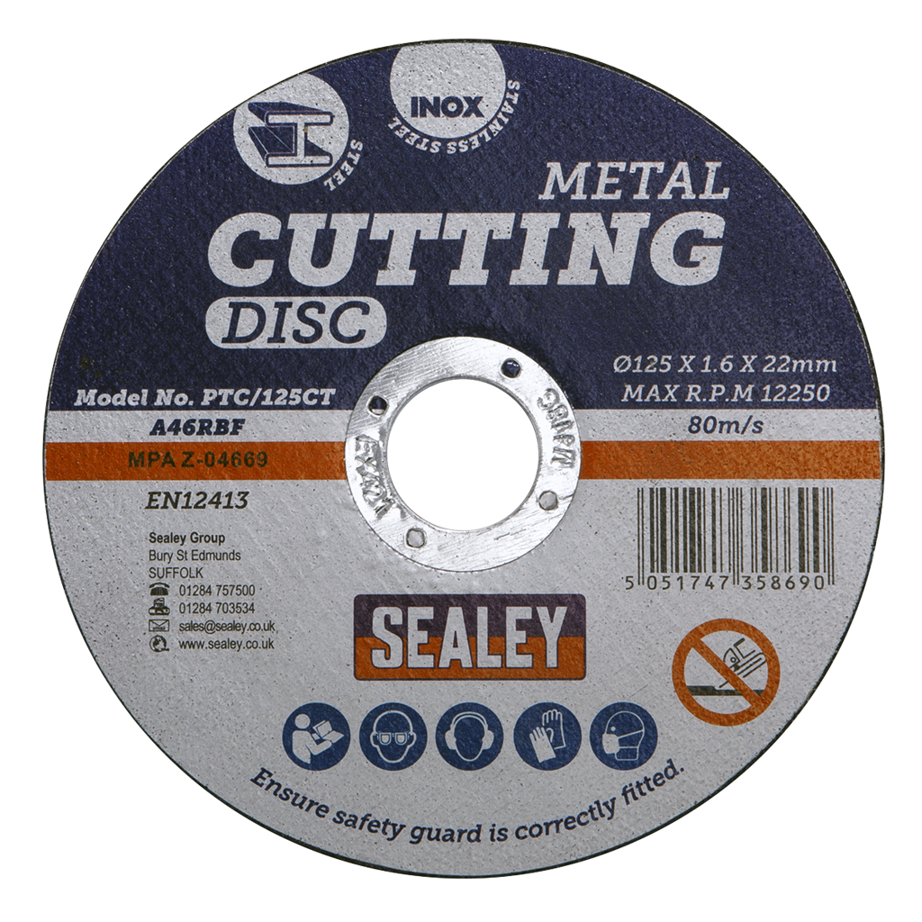 125 x 1.6mm Cutting Disc 22mm Bore